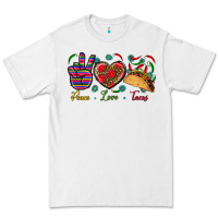 White Peace Love Tacos Premium Tee - BundleAndBundleShop