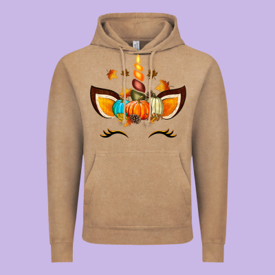 Unicorn Fall Vintage Hoodie Designed By Texasbilliewilder