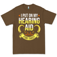 Cacao hearing aid gift funny deaf awareness t shirt Premium Tee - tuanDangUi