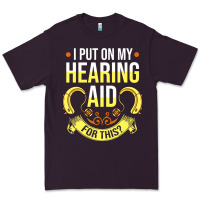 Plum hearing aid gift funny deaf awareness t shirt Premium Tee - tuanDangUi