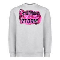Heather Grey Stronger than the storm Heavyweight Sweatshirt - FaDigitalArtStudio