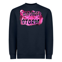 Navy Stronger than the storm Heavyweight Sweatshirt - FaDigitalArtStudio