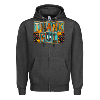 Charcoal Heather thankful Zipper Hoodie - FaDigitalArtStudio