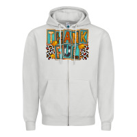 Dove Grey thankful Zipper Hoodie - FaDigitalArtStudio