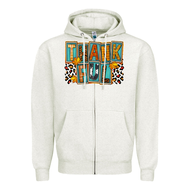 Thankful Zipper Hoodie by FaDigitalArtStudio | Teevron