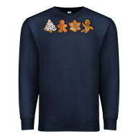 Navy christmas cookies Premium Sweatshirt - LillyAllenDesigns