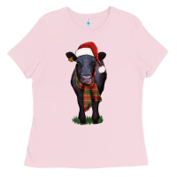 Bubblegum Pink black angus Ladies Tee - RanaPortraitStore