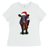 White black angus Ladies Tee - RanaPortraitStore