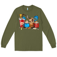 Army Green Hockey coffee cups Long Sleeve Tee - HowdyJamesFarm
