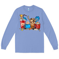 Colony Blue Hockey coffee cups Long Sleeve Tee - HowdyJamesFarm