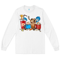 White Hockey coffee cups Long Sleeve Tee - HowdyJamesFarm