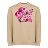 Mushroom her fight is our fight Breast cancer awareness Heavyweight Sweatshirt - FaDigitalArtStudio