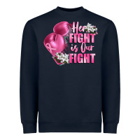 Navy her fight is our fight Breast cancer awareness Heavyweight Sweatshirt - FaDigitalArtStudio