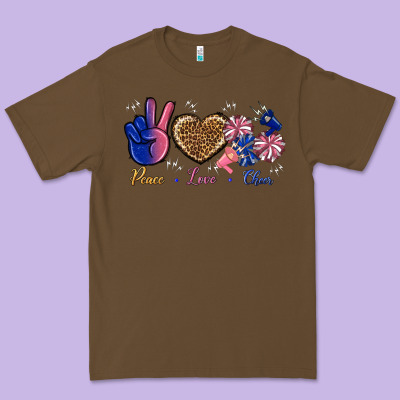 Peace Love Cheer Premium Tee Designed By Bundleandbundleshop