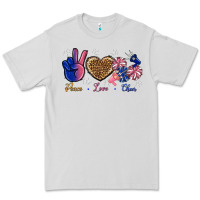 Dove Grey Peace Love Cheer Premium Tee - BundleAndBundleShop