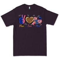 Plum Peace Love Cheer Premium Tee - BundleAndBundleShop