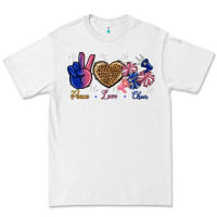 White Peace Love Cheer Premium Tee - BundleAndBundleShop