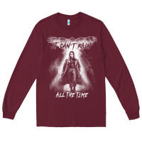 Burgundy eric draven it can't rain all the time 1 Long Sleeve Tee - tuanDangUi