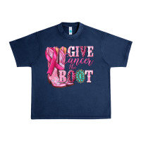 Navy give cancer the boot Urban Heavy Tee - NancyCooperArtShop