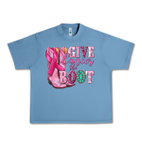 Pebble Blue give cancer the boot Urban Heavy Tee - NancyCooperArtShop