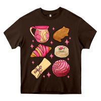 Chocolate Brown mexican pan dulce Heavy Core Tee - MaliasSmallBusiness