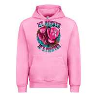 Fuchsia Pink my mother is a fighter Urban Hoodie - BarkalooDesign