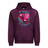 Mauve Wine my mother is a fighter Urban Hoodie - BarkalooDesign