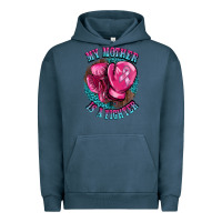 Pigment Midnight Navy my mother is a fighter Urban Hoodie - BarkalooDesign