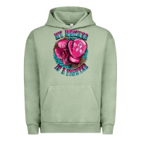Pigment Oil Green my mother is a fighter Urban Hoodie - BarkalooDesign