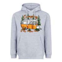 Heather Grey camping is my happy place Heavyweight Hoodie - SublimationCraftShop