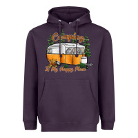 Plum camping is my happy place Heavyweight Hoodie - SublimationCraftShop