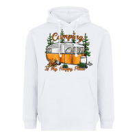 White camping is my happy place Heavyweight Hoodie - SublimationCraftShop