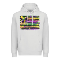 Dove Grey mardi gras Premium Hoodie - FaDigitalArtStudio