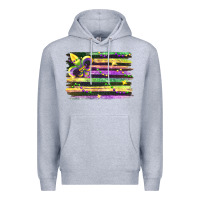 Heather Grey mardi gras Premium Hoodie - FaDigitalArtStudio