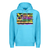 Ocean Blue mardi gras Premium Hoodie - FaDigitalArtStudio