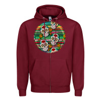 Burgundy hispanic heritage month round earrings 4 Zipper Hoodie - BundleAndBundleShop