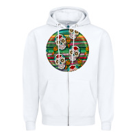 White hispanic heritage month round earrings 4 Zipper Hoodie - BundleAndBundleShop