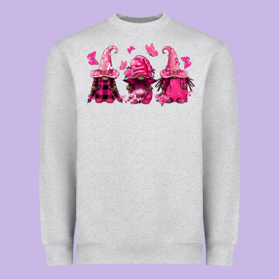 Breast Cancer Afro Gnomies Heavyweight Sweatshirt Designed By Fadigitalartstudio