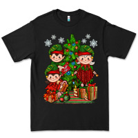 Black Mimi Elf, Mama Elf, Child Elf Christmas Premium Tee - BundleAndBundleShop
