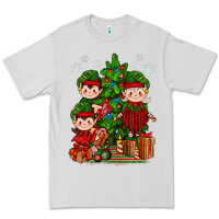 Dove Grey Mimi Elf, Mama Elf, Child Elf Christmas Premium Tee - BundleAndBundleShop