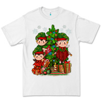 White Mimi Elf, Mama Elf, Child Elf Christmas Premium Tee - BundleAndBundleShop