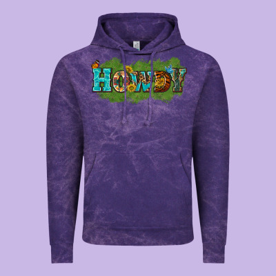 Western Howdy Vintage Hoodie Designed By Texasbilliewilder
