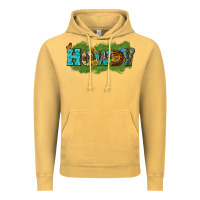 Vintage Mustard Western Howdy Vintage Hoodie - texasbilliewilder