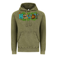 Vintage Olive Western Howdy Vintage Hoodie - texasbilliewilder