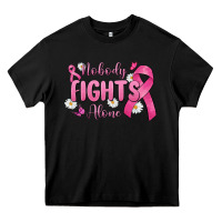 Black nobody fights alone Heavy Core Tee - MaliasSmallBusiness