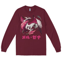 Burgundy monster hunter rise sunbreak malzeno kanji Long Sleeve Tee - tuanDangUi