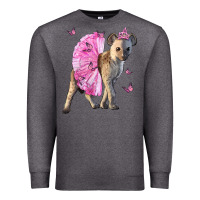 Charcoal Heather Baby Hyena With Tutu Premium Sweatshirt - LillyAllenDesigns
