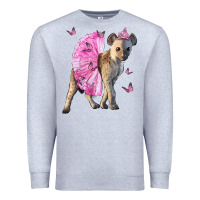 Heather Grey Baby Hyena With Tutu Premium Sweatshirt - LillyAllenDesigns