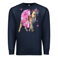 Navy Baby Hyena With Tutu Premium Sweatshirt - LillyAllenDesigns