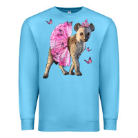 Ocean Blue Baby Hyena With Tutu Premium Sweatshirt - LillyAllenDesigns